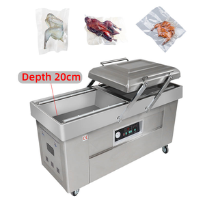 Machine d'emballage sous vide automatique électrique à double chambre pour gros sacs, avec roulement en acier inoxydable 304, pour aliments, textiles, durian, thon - Product Image 6