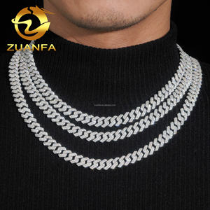 En Stock Entrepôt USA Chaîne & Bracelet Cubain Miami 10 mm à 2 Rangs en Argent Massif 925 avec Diamants Moissanite VVS1 Style Hip Hop Iced Out - Product Image 3