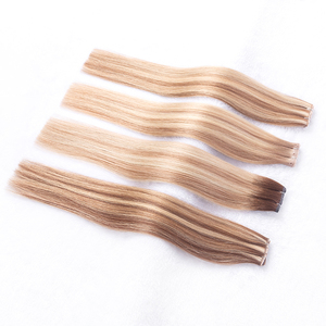 Nouvelles extensions de cheveux en trame plate <span class=keywords><strong>XO</strong></span> invisible en PU sans couture, avec trous, cuticules alignées, double languette et trame plate à trous - Product Image 2