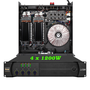 LA124 1200W <span class=keywords><strong>2</strong></span>/4 canales amplificador de potencia profesional 1000 vatios estéreo carcasa de Metal amplificadores de alta potencia - Product Image 1