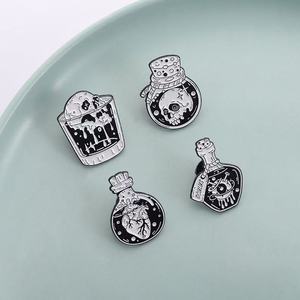 Épingles personnalisées Sming Pins Punk, squelette en émail, flacon chimique, œil, squelette, cœur, badge de revers, <span class=keywords><strong>film</strong></span> d'horreur, métal - Product Image 2