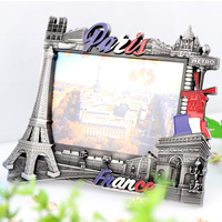Cadre photo miniature en métal vintage en alliage de zinc, nouveau design personnalisé, souvenir de Paris