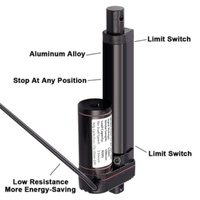 Actionneur linéaire personnalisé, course de 100 mm, 200 mm, 300 mm, 12 V/24 V, charge maximale de 1600 N, 1000 N, 2000 N, 3000 N, actionneur linéaire électrique DC