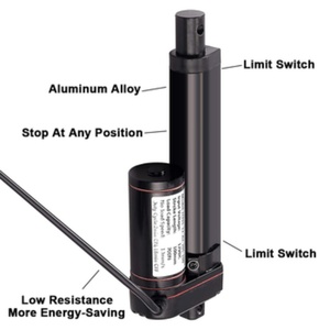 แอคชูเอเตอร์แบบเส้นตรงปรับแต่งได้ ระยะชัก 100 มม. 200 มม. 300 มม. แรงดันไฟฟ้า 12V/24V รับน้ำหนักสูงสุด 1600N 1000N 2000N 3000N แอคชูเอเตอร์แบบเส้นตรงไฟฟ้ากระแสตรง - Product Image 5