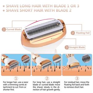 Nuevo Kit de Depilación Eléctrica Inalámbrica 4 en 1 para Mujer, Maquinilla de Afeitar Corporal sin Dolor con Depiladora y Dispositivo Facial para Nariz - Product Image 5