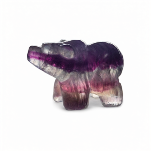 Sculpture d'ours en fluorite multicolore - Révélation de l'équilibre et de la protection - Sculpture animale - Product Image 2