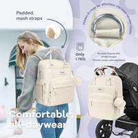 YOUK multifonction grande capacité sac à couches étanche Beige bébé sac de voyage isolé porte-bouteilles sucette étui à langer
