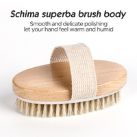 Articles de Bain Brosse Corporelle Sèche en Bois à Poils Naturels pour la Peau En Gros