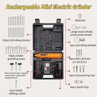 Ensemble d'outils rotatifs sans fil 60 pièces 3.6V Mini meuleuse électrique rechargeable Kit d'outils pour graveurs Outils d'électricien