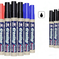 Marqueur effaçable à sec Free Horse, best-seller, écriture fluide, encre noire/bleue/rouge, durable, imperméable, 3 mm, 14,2 cm