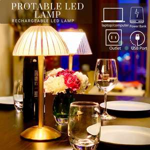 DROPSHIPPING Crystal Rechargeable <b>Bedside</b> Desk Lamp <b>Touch</b> Sensor Portable Cordless Battery Night <b>Light</b> - Product Image 3