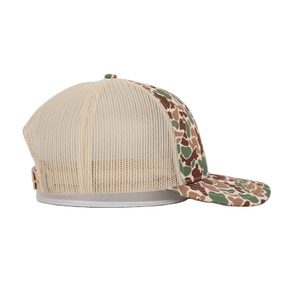 Gorra de camionero bordada con parche tejido de 6 paneles con estampado de camuflaje personalizado de alta calidad para hombre malla 112 impermeable con logotipo personalizado-Venta al por mayor - Product Image 4