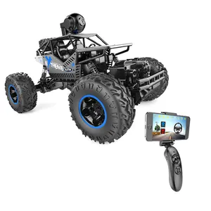 1/16 2.4G摄像机遥控4WD越野爬坡遥控汽车，带无线电话应用控制