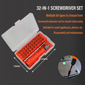 Juego de herramientas para el hogar de 52 piezas con destornilladores, llaves, martillo, alicates en estuche rígido para reparaciones domésticas. - Product Image 3