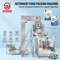 Machine d'emballage numérique automatique pour sachets préformés, capsules liquides, dosettes de détergent et pochettes Doypack