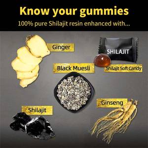 निजी लेबल प्रीमियम शुद्ध शिलजीत राल 75% फुल्विक एसिड 3000 मिलीग्राम शुद्ध हिमलयन शिलजीत गमी कैंडी प्रतिरक्षा समर्थन - Product Image 2