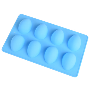 Moules à gâteau en silicone en forme d'œuf de Pâques à 8 cavités avec logo personnalisé, fournitures de cuisson bon marché, plateaux pour chocolats et bonbons - Product Image 2