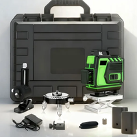 Niveau laser vert 4D 8 lignes CAMPEGGI JRT-LL16, double usage infrarouge, haute précision, alimenté par batterie, pour la construction industrielle et le bricolage