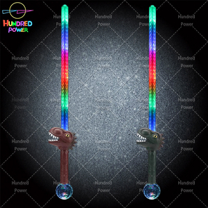 Les fabricants dirigent la belle épée lumineuse de dinosaure de LED avec le <span class=keywords><strong>sabre</strong></span> lumineux de vente lumineux de parc d'attractions de jouet d'enfants de bruit LED - Product Image 1