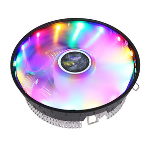 RGB LED CPU Cooler พัดลมขนาด 120 มม. ระบบระบายความร้อนแบบเงียบสำหรับโปรเซสเซอร์เดสก์ท็อปอินเทล เอเอ็มดีรองรับ 3 พิน 4 พิน - Product Image 1
