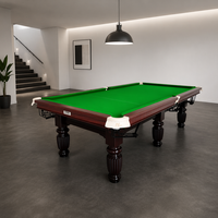 Table de billard chinoise Naipni Factory avec plateau en marbre et coussin en bois