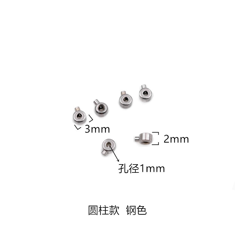 Cylindre couleur acier 3 * trou 1mm
