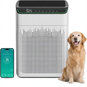 Purificador de Aire FLANUR BL-009 para Hogar, Habitaciones Grandes, Entrada de Aire de Doble Cara, Compatible con <span class=keywords><strong>Alexa</strong></span>, Filtro de Carbón Activado, Blanco, Control por Aplicación, 300 - Product Image 1