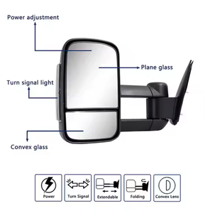 Miroir Rétroviseur Latéral Extensible Électrique Noir ABS+Verre de Haute Qualité pour ISUZU RODEO 2003-2008 D-MAX 2002-2011, Neuf - Product Image 2