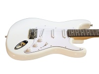 Guitare électrique Jepson Solid avec configuration de micros S-S-S, tremolo, touche en palissandre et corps en bois, style ST