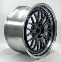 Neue Geruida Gunmetal Polierte Felgen mit Mesh-Design aus Geschmiedetem 6061 T6 Aluminium-Legierung, 12000T Gepresst, TÜV JWL VIA S4-00027 18-24 PCD