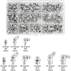 गर्म बेचने जस्ती फिटिंग 110 pcs इंच तेल निपल किट तेल फिटिंग तेल बंदूक की नोक