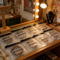Sacs d'emballage alimentaire et pour bijoux en PVC transparent personnalisés, recyclables, imprimés en sérigraphie, auto-scellants, pochettes en plastique réutilisables pour boucles d'oreilles