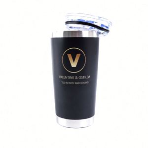 Promotional Custom Logo 16oz Vacuum Stainless Steel Aluminum Coffee Mugs Cups With Lids - Product Image 1