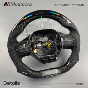 Volant personnalisé en fibre de carbone avec écran LED pour Peugeot 208 308 408 508 2008 3008 4008 5008 SW GT 2017-2026 – Amélioration - Product Image 3