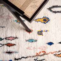 Tapis marocain professionnel noué à la main en laine, écologique, à poils longs, tissage plat jacquard, anti-bactérien, imprimé à la machine