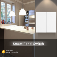 Interrupteur intelligent WiFi Apple HomeKit EU UK, interrupteur mural intelligent, interrupteur neutre, compatible avec Home Assistant, Homekit, commande vocale Siri