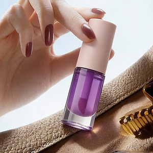 Rubor Líquido Violeta que Cambia de Color 10ml en Botella de Vidrio con Cabezal de Brocha Grande, Rubor Fluido en Aceite para Maquillaje Facial - Product Image 1