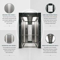 Ascenseur à traction sans engrenages pour immeuble résidentiel, 800 kg, 6 étages, MRL (ascenseur sans machine en salle)