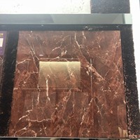 Carreaux Porcelanato Rouge Poli Bon Marché pour Sol 60x60 Carreaux de Céramique avec Texture de Marbre Hôtels Carreaux d'Extérieur Isolation Thermique
