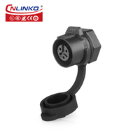 Connecteur circulaire M12 3 broches étanche IP68 en matériau PBT, contacts en alliage de cuivre mâle/femelle 5A, calibre de fil 22-20AWG, 250V pour