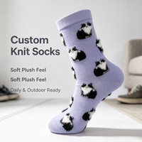 Chaussettes en peluche 3D personnalisées, chaussettes fantaisie, chaussettes à motif animal personnalisé, chaussettes en coton doux, chaussettes amusantes pour femmes et hommes