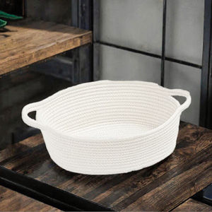 Juego de Cestas Pequeñas, Cesta de Lavandería Rectangular Plegable Natural, Material de Tela de Algodón Tejido con Cuerda - Product Image 3