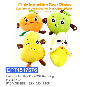 Giocattolo Musicale Interattivo EPT a Forma di Frutta in Peluche con Funzione di Registrazione e Sensore Umano, Animale di Peluche con Suoni di Pianoforte per Bambini - Product Image 4