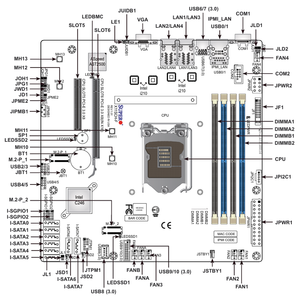 Carte mère de serveur MicroATX MBD-X11SCH-LN4F avec socket unique LGA-1151 (socket H4) Intel C246, prise en charge DDR4, nouvelle livraison rapide, bon état - Product Image 3