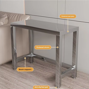 Support de réservoir à poissons en acier inoxydable Base surélevée à double couche avec étagère de rangement Anti-vibration Design moderne et simple - Product Image 2