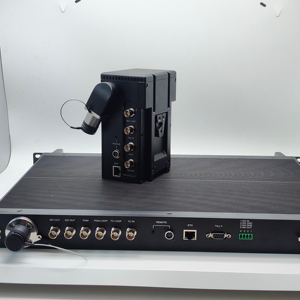 12G SDI trong có 2 kênh XLR âm thanh trong SMPTE cáp cung cấp điện <span class=keywords><strong>Ethernet</strong></span> intercom efp sợi quang chuyển đổi Extender - Product Image 1