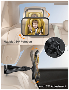 <span class=keywords><strong>Miroir</strong></span> de voiture pour bébé Lamicall STCH03, incassable, orientable à 360°, <span class=keywords><strong>miroir</strong></span> de siège arrière réglable, <span class=keywords><strong>miroir</strong></span> de siège arrière en acrylique, clip triangulaire - Product Image 4