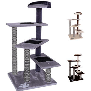 Grosir dan disesuaikan desain asli bulu palsu tali rami pohon kucing gores Post - Product Image 4