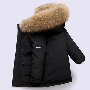 Nuovo <span class=keywords><strong>Cappotto</strong></span> Invernale Grande per Bambini, Giacca Imbottita da <span class=keywords><strong>Ragazzo</strong></span> con Cappuccio, Collo in Pelliccia e Chiusura a Cerniera, Stile Estero - Product Image 2