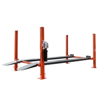 CE 8000lb 9000lb 11000lb Pont élévateur de stationnement à 4 poteaux, mobile, portable, avec déverrouillage manuel et électrique, verrou de sécurité multi-niveaux et roulettes